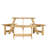 Outdoor 6 Person Picnic Table, 6 Person Round Picnic Table With 3 Built-In Benches-1734091822