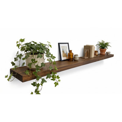 Tablette flottante en bois de pin massif