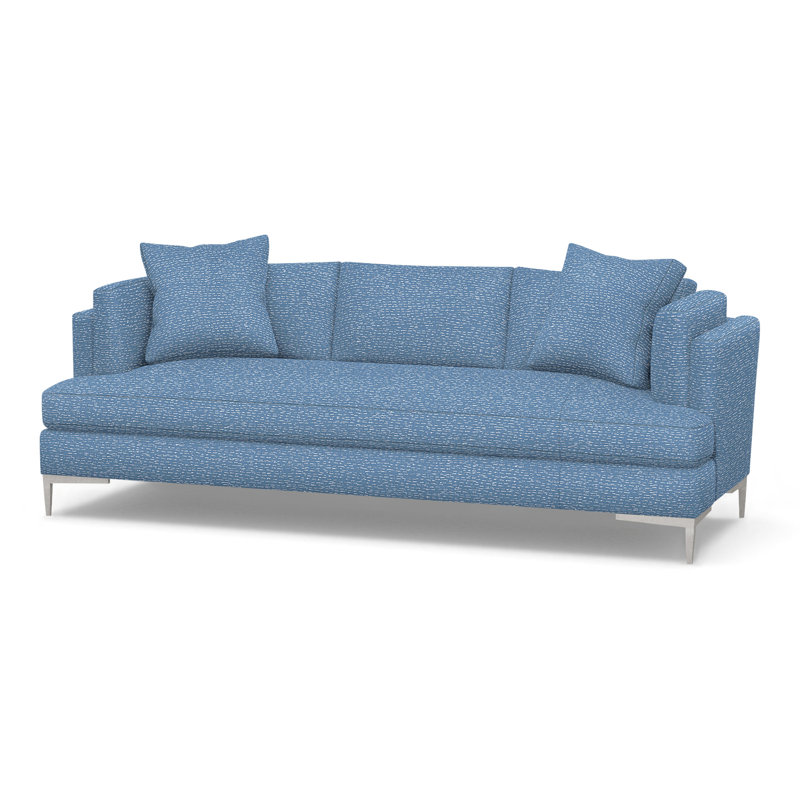 Aiden Upholstered 90.5'' Sofa, Stainless Steel, Perigold Arigato Morning Glory