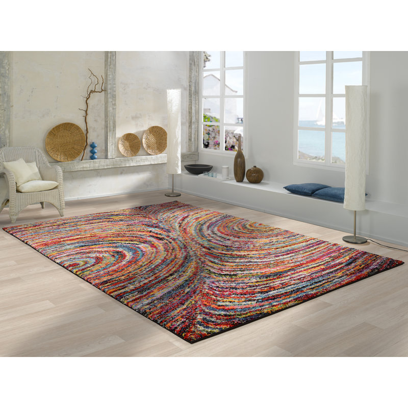 Detwiler Abstract Shag Area Rug, Rectangular 120 x 170cm