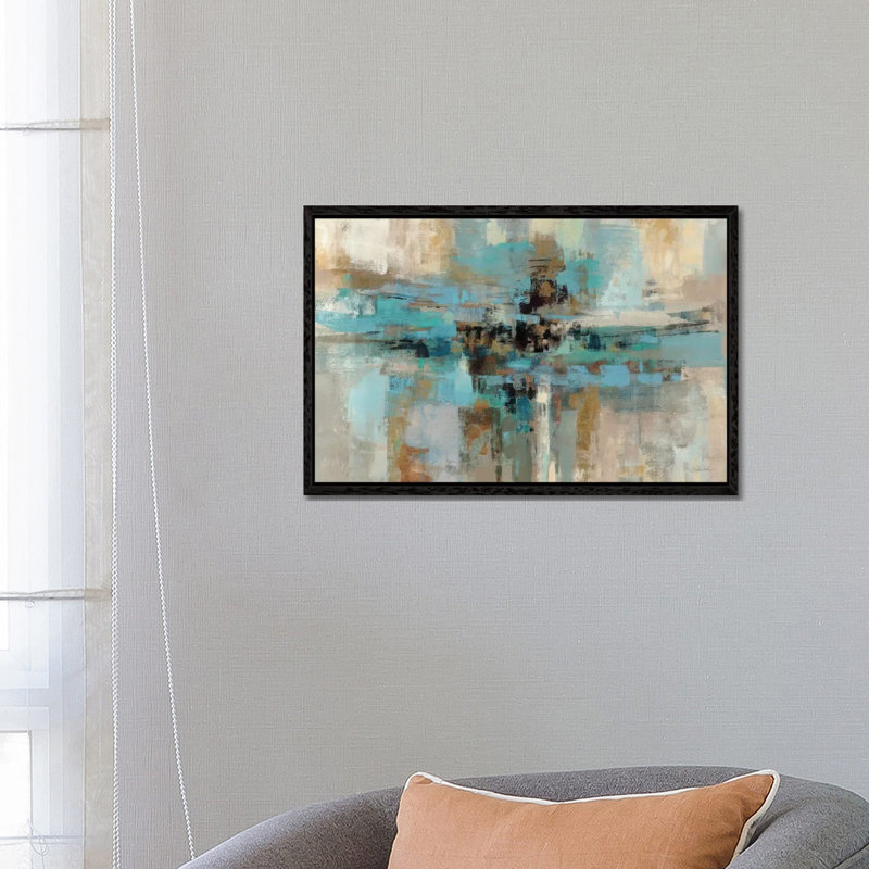 Morning Fjord - Print on Canvas, Black Floater Framed, 66.04 cm H x 45.72 cm W