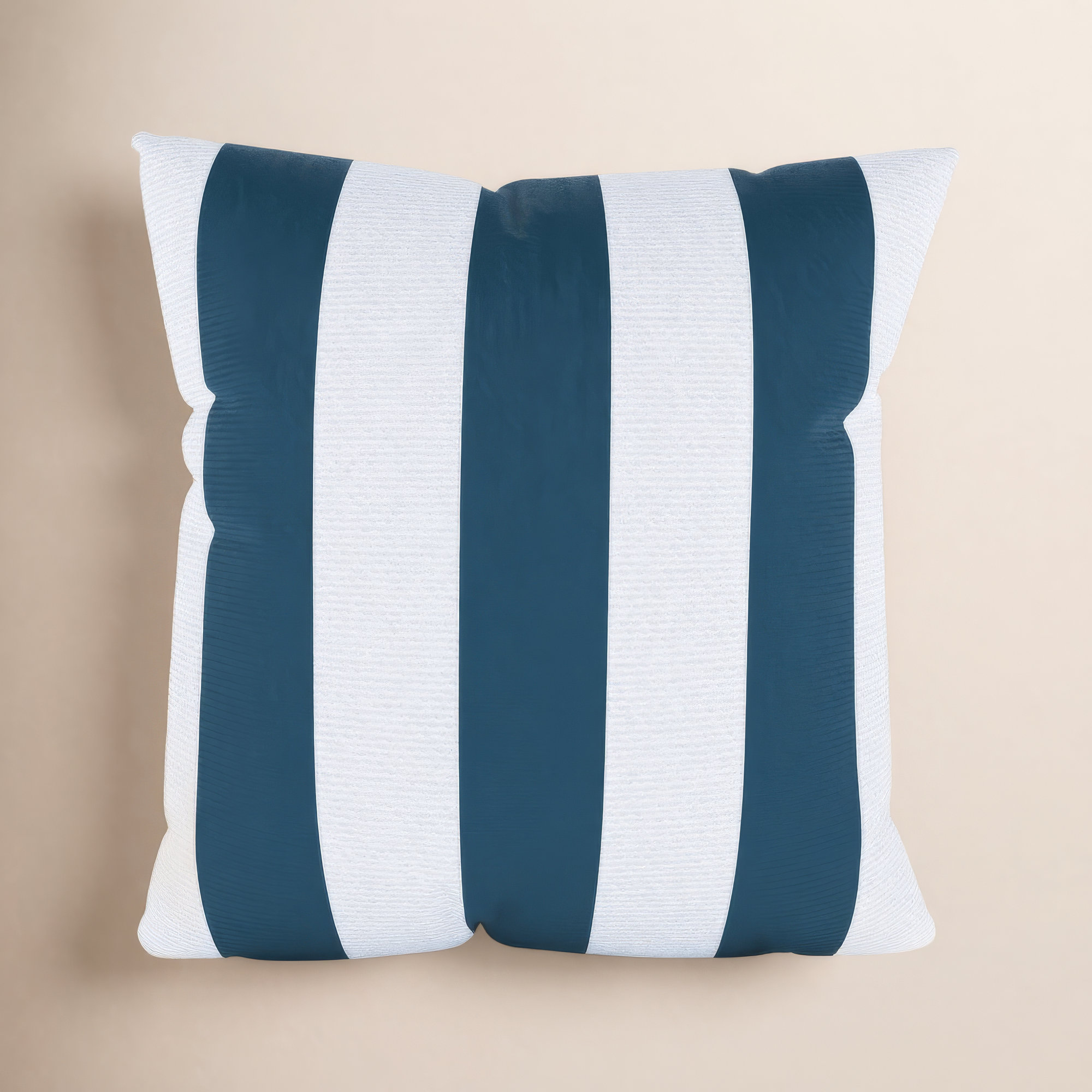 Amala Outdoor/Indoor Throw Pillow, Refuge Indigo Striped Sunbrella®