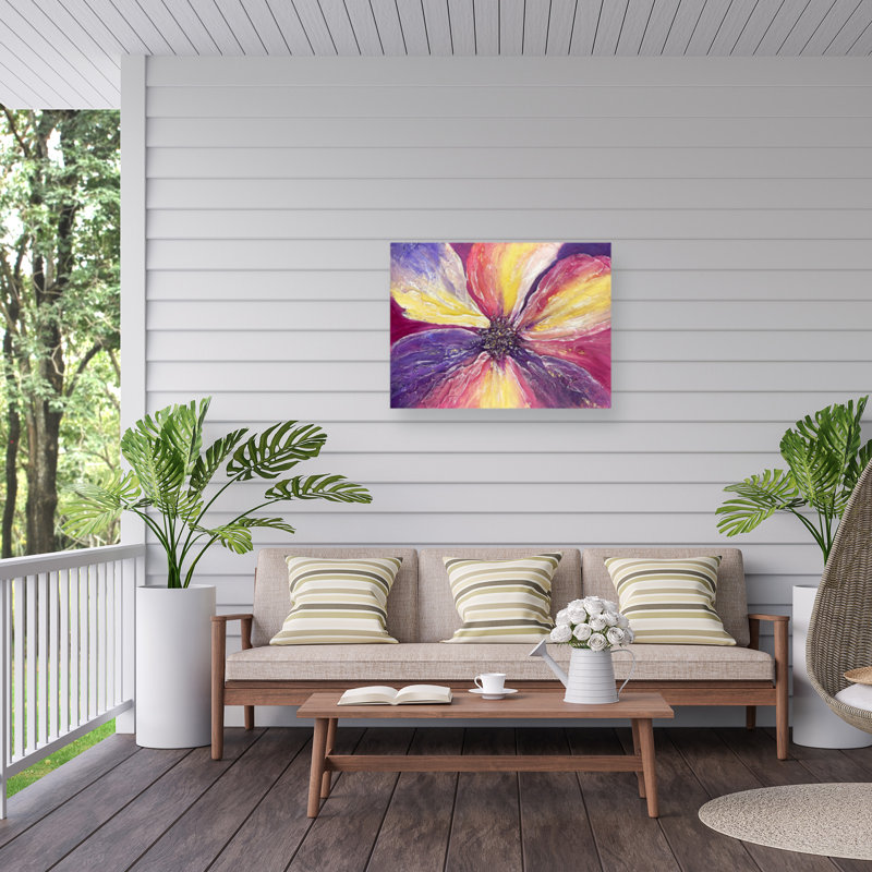 Alyson Storms  Warm Flower Outdoor  Canvas, H 14 po x l 19 po