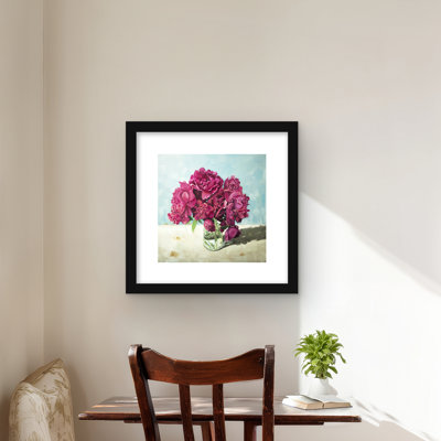 Fuchsia Peony - Farmhouse Livingroom Framed Matted Print