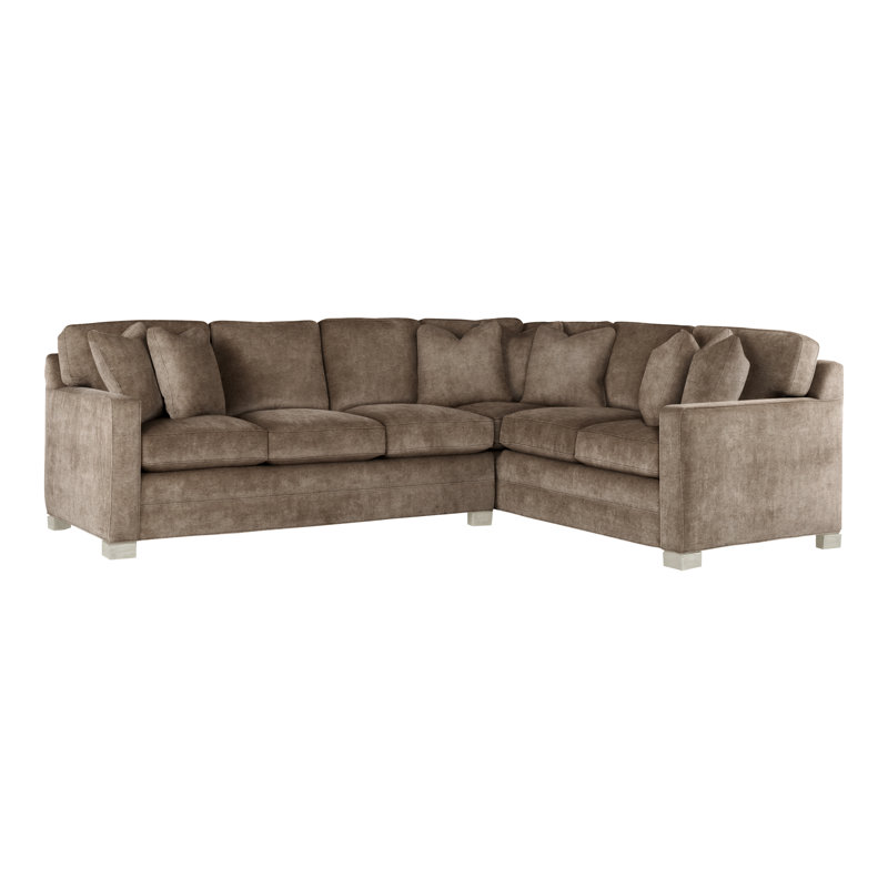 American Bungalow 2-Piece Hillcrest L-Sectional, Nadia Earth, Wrenn
