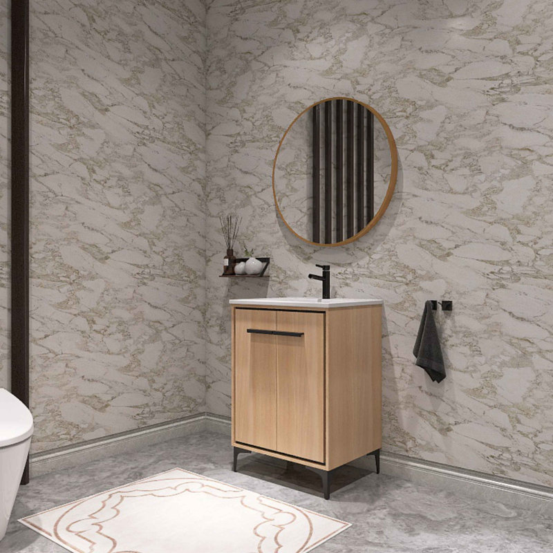 Comptis 24.05'' Single Bathroom Vanity with Ceramic Top