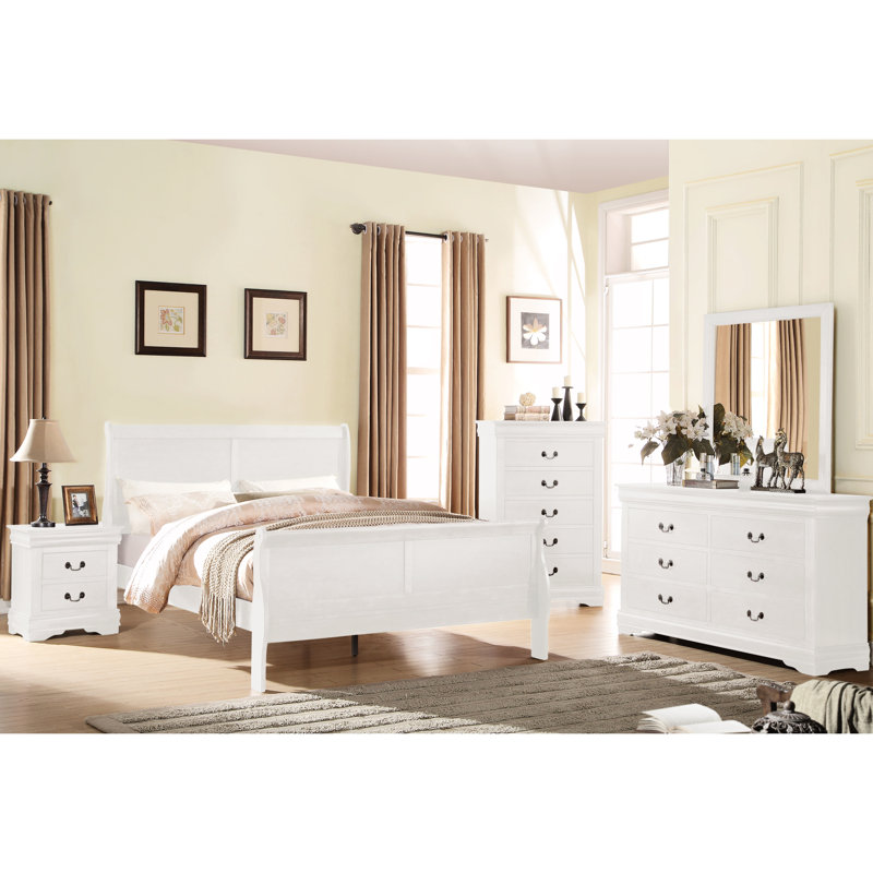 Grand lit blanc avec tête de lit à profil bas de 29 pouces et structure incurvée, structure en bois massif, trois lattes compatibles avec un sommier, 10 étages, 62 po de profondeur, 90 po de largeur, 47 po de hauteur, poids d'une livre