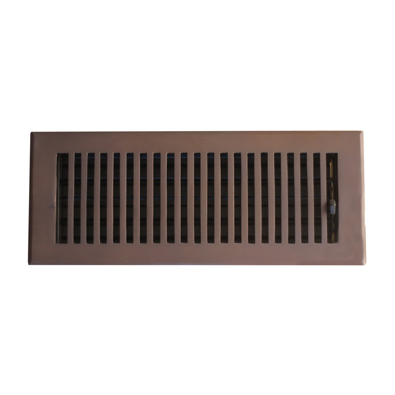 Madelyn Carter Solid Brass Contemporary Vent Cover with Damper - Floor & Wall Register, Oil Rubbed Bronze