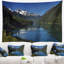 Paysage, lac calme et tapisserie avec montagnes-28491336
