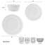 Bentlee 12-Piece Lightweight Chip-Resistant Bone China Dinnerware Set, Service for 4