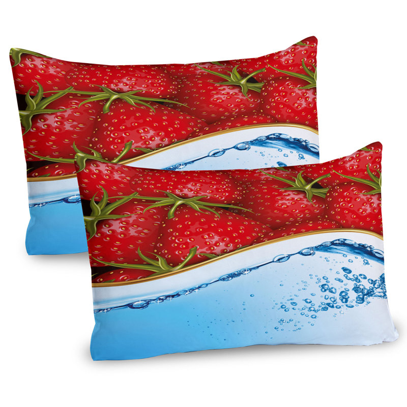 Ensemble de 2 taies décoratives Ambesonne Strawberry, H 20 po x l 26 po