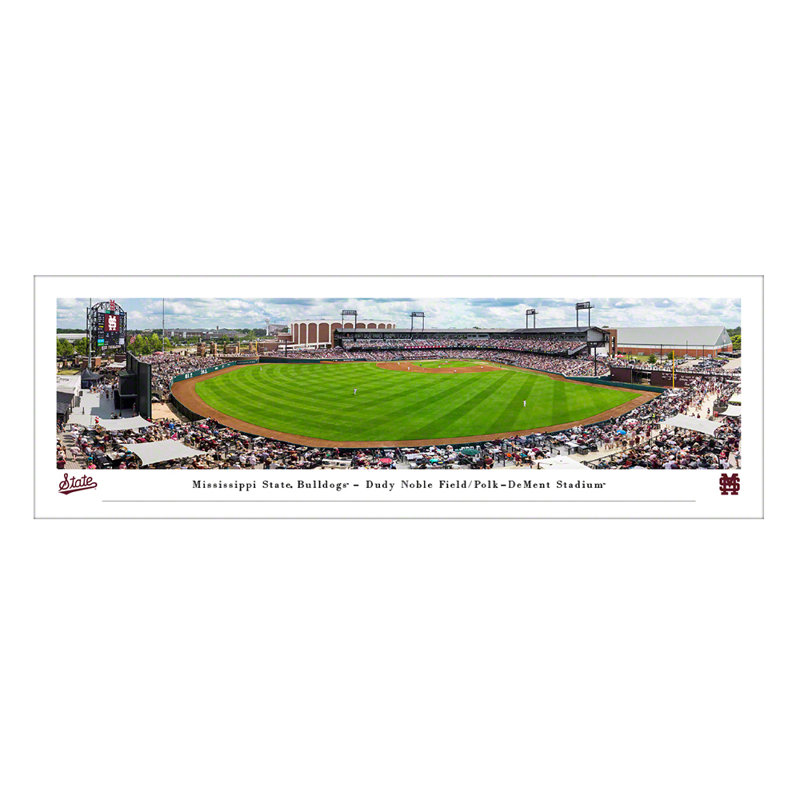 «Mississippi State Bulldogs» par James Blakeway, Unframed, Pas de tapis, H 13,5 po x l 40 po x P 0,1 po