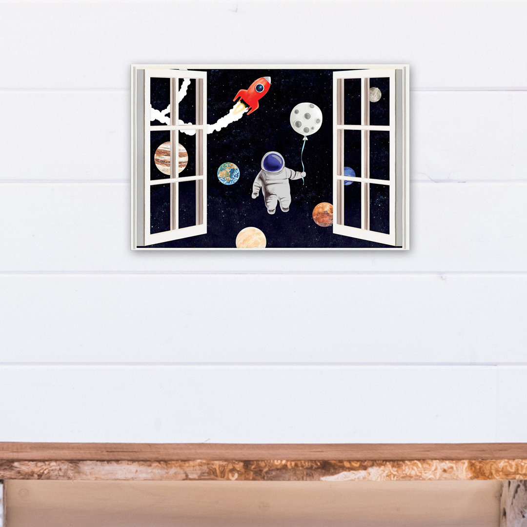 Parramatta Astronaut In Space Window Canvas Art Mack & Milo™ 