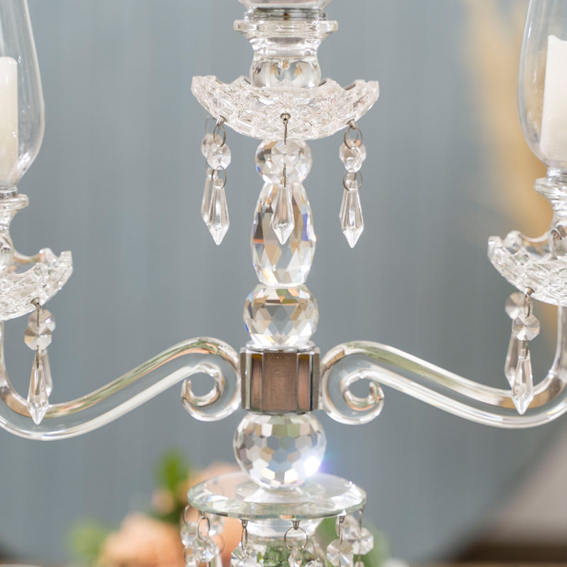 31'' H Crystal Floor Candelabra