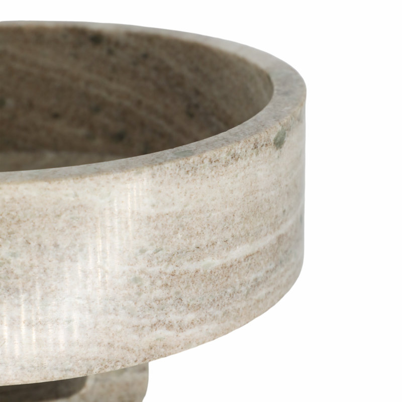 Latitude Run® 12" Dafne Marble Bowl, Beige