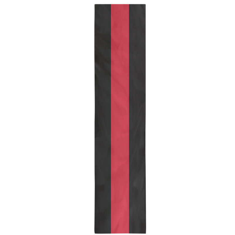 Boston Table Runner, 72" x 16", Cotton Blend, Washington,Black/Red/Black