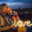 Décoration lumineuse en forme de DEL pour la Saint-Valentin-835293568