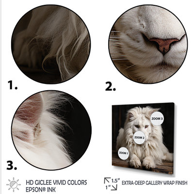 «Ivory King portrait Elegance - Lion», art mural encadré