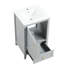 Meuble-lavabo de 20 po avec lavabo, gris. Porte d'armoire et rangement tendance. Panneau et céramique. Finition à l'eau. Assemblage requis 20 po, options de rangement robustes. Imperméable.-2036898532