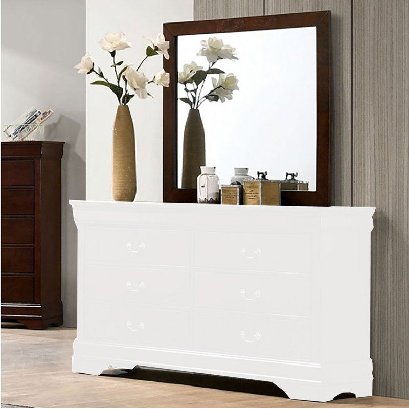 Miroir pour commode Dewin, Cerise foncée