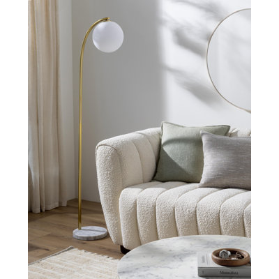 Dilsey 66'' Polished Traditional Floor Lamp with Outlet