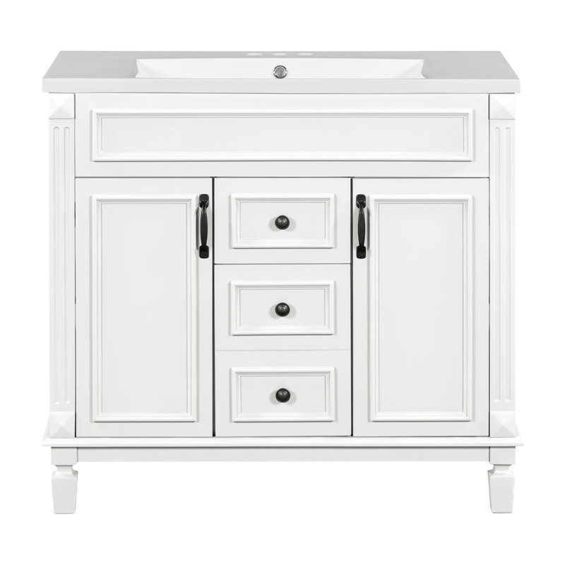 Armoire de salle de bain Tenara, Blanc