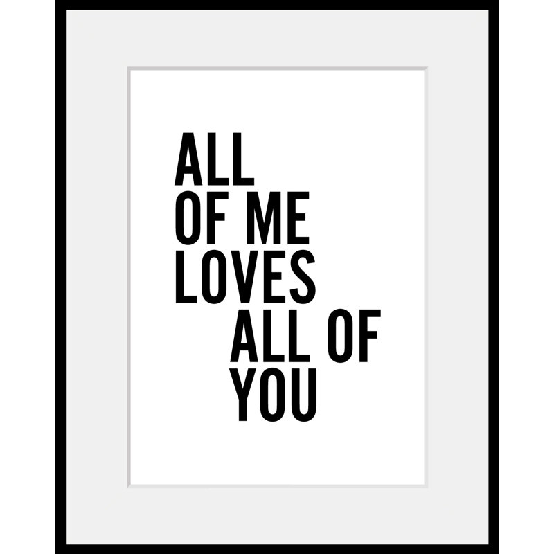 Lettering - Single Picture Frame Print