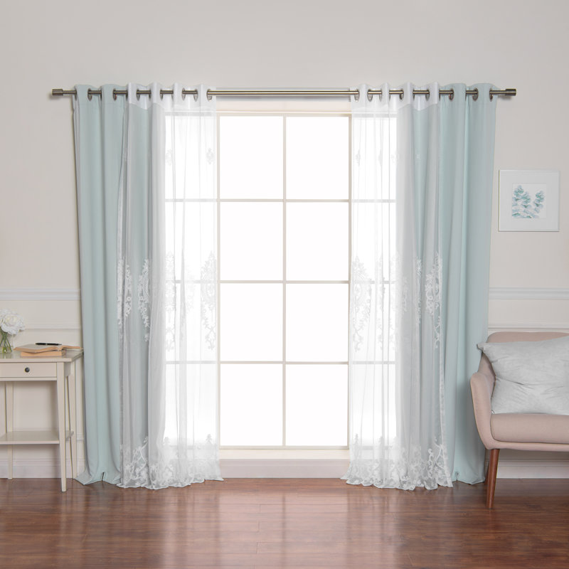 Salomon Blackout Curtain, 52" W x 84" L, Mint