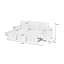 Canapé-lit convertible Lit escamotable Pieds en plastique Coussin dossier Accoudoirs carrés Poignées pratiques Finition gris foncé Salon principal
