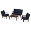 Ensemble de chaises à assise profonde 4 pièces Braxton-131225541