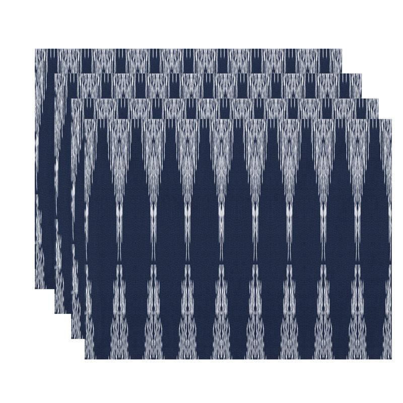 Ensemble de napperons 4 pièces Avalon, Bleu marine