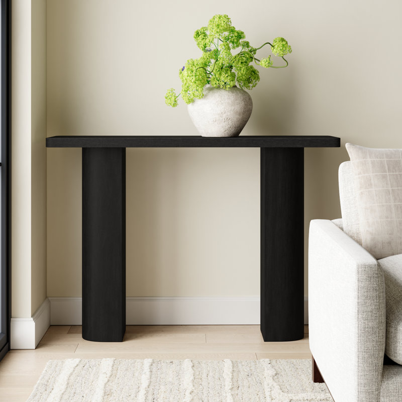 Moscow 50'' Solid Wood Console Table, Matte Black