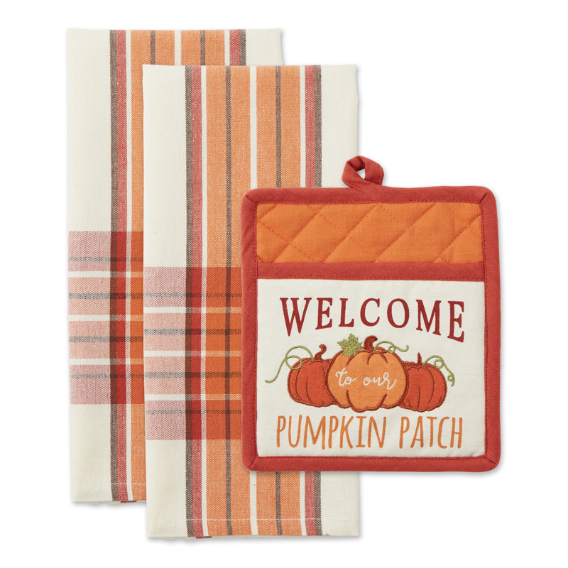 Cotton Stripe Kitchen Towel Linen Set