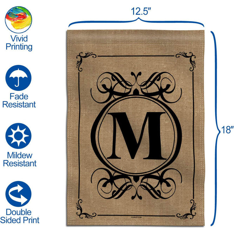 Drapeau de jardin en polyester 18 po x 12 po Johnica Classic, M