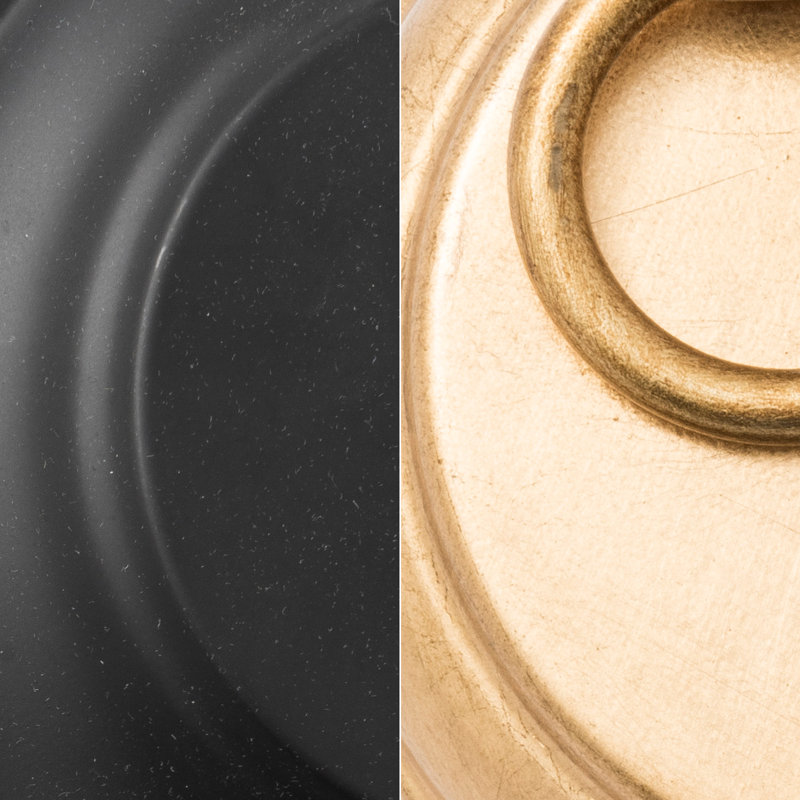 Annabel Semi Flush Mount, Matte Black/Antique Gold