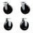 6 Inch Phenolic Caster Set with Ball Bearings 2 Swivel 2 Rigid SCC