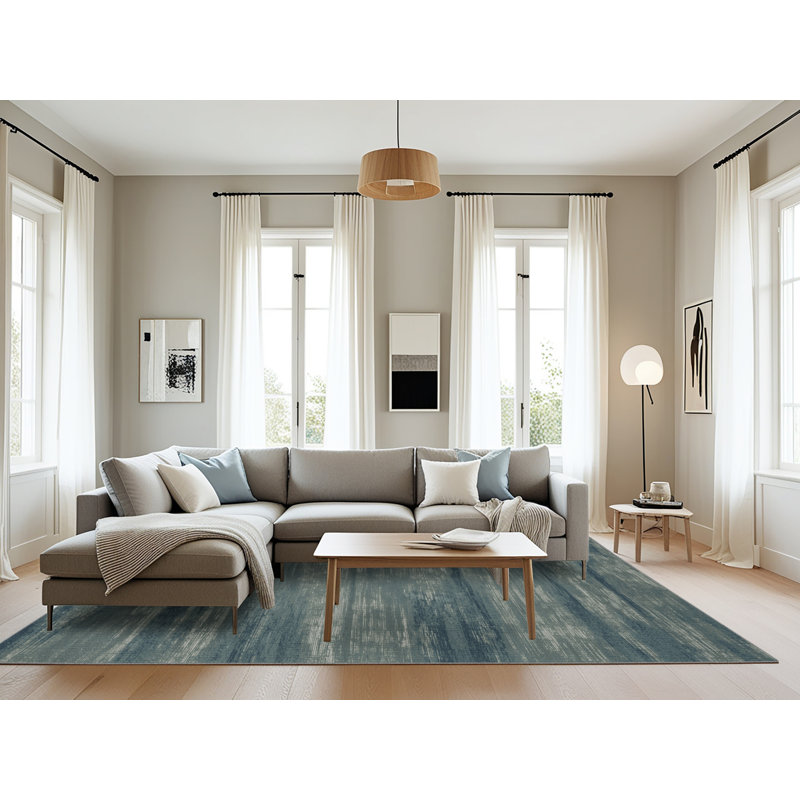 Tapis abstrait gris lavable à la machine, Rectangulaire 8 pi x 10 pi
