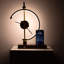 Minimalist LED Clock Lamp with Phone Wireless Charger/Wood Base