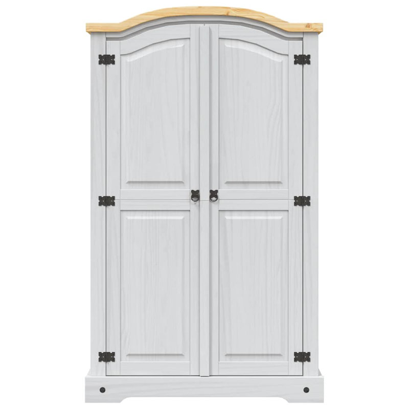 Bartz 2 Door Solid Wood Wardrobe, White