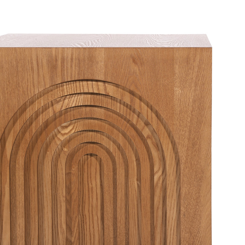 Table de bout avec canapé et table d'appoint pour petits espaces, Brun