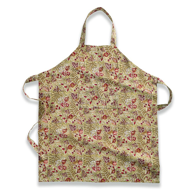 Floral Cotton Bib Apron