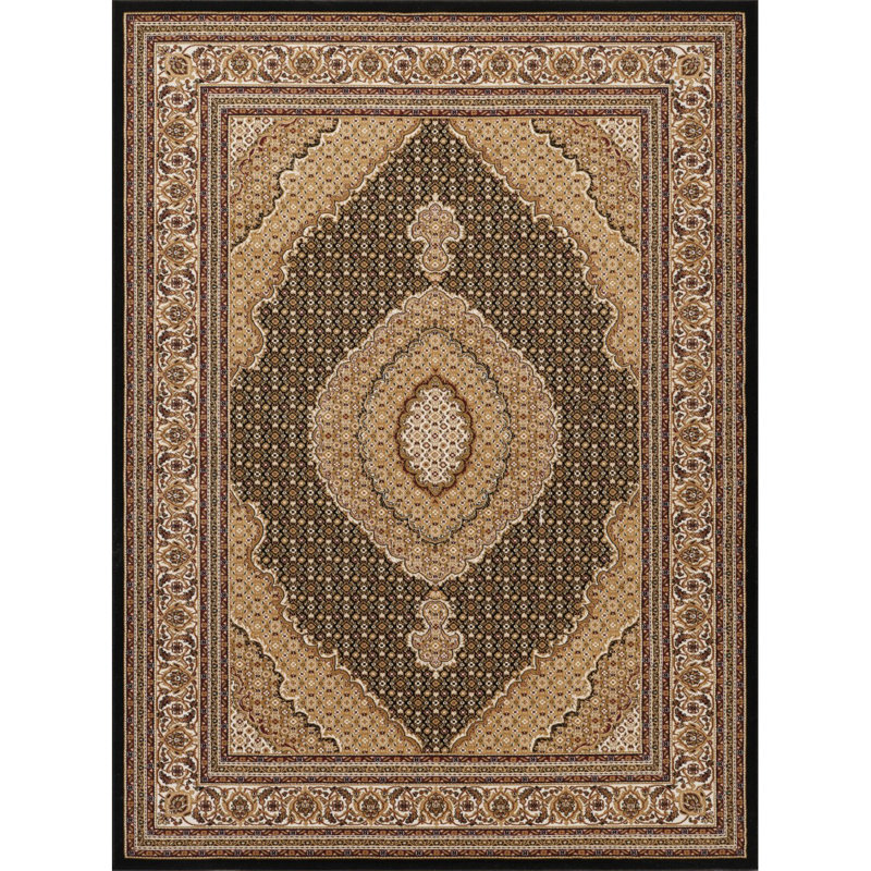 Manchester GC_HER5003 Black 2 Ft. 7 In. X 9 Ft. 10 In. Area Rug, Runner 2'7" x 9'10"