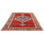 Tapis tribal turc 7 x 10 rouille et bleu