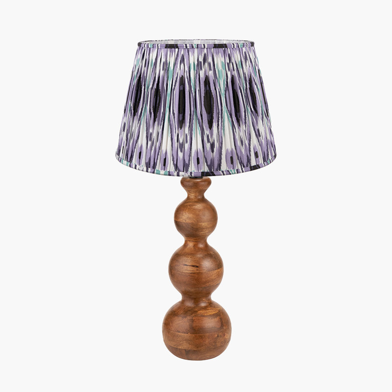 Biatriz Wood Table Lamp, Purple