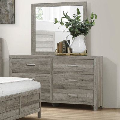 Commode de style rustique rustique à finition grise vieillie 1pc