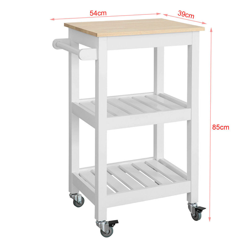 Draco Wood Bar Cart, White