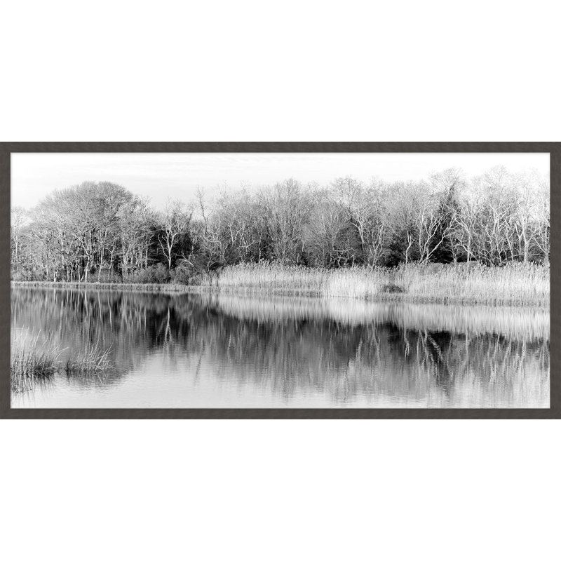 Riverbank Reflection Print by Lillian August