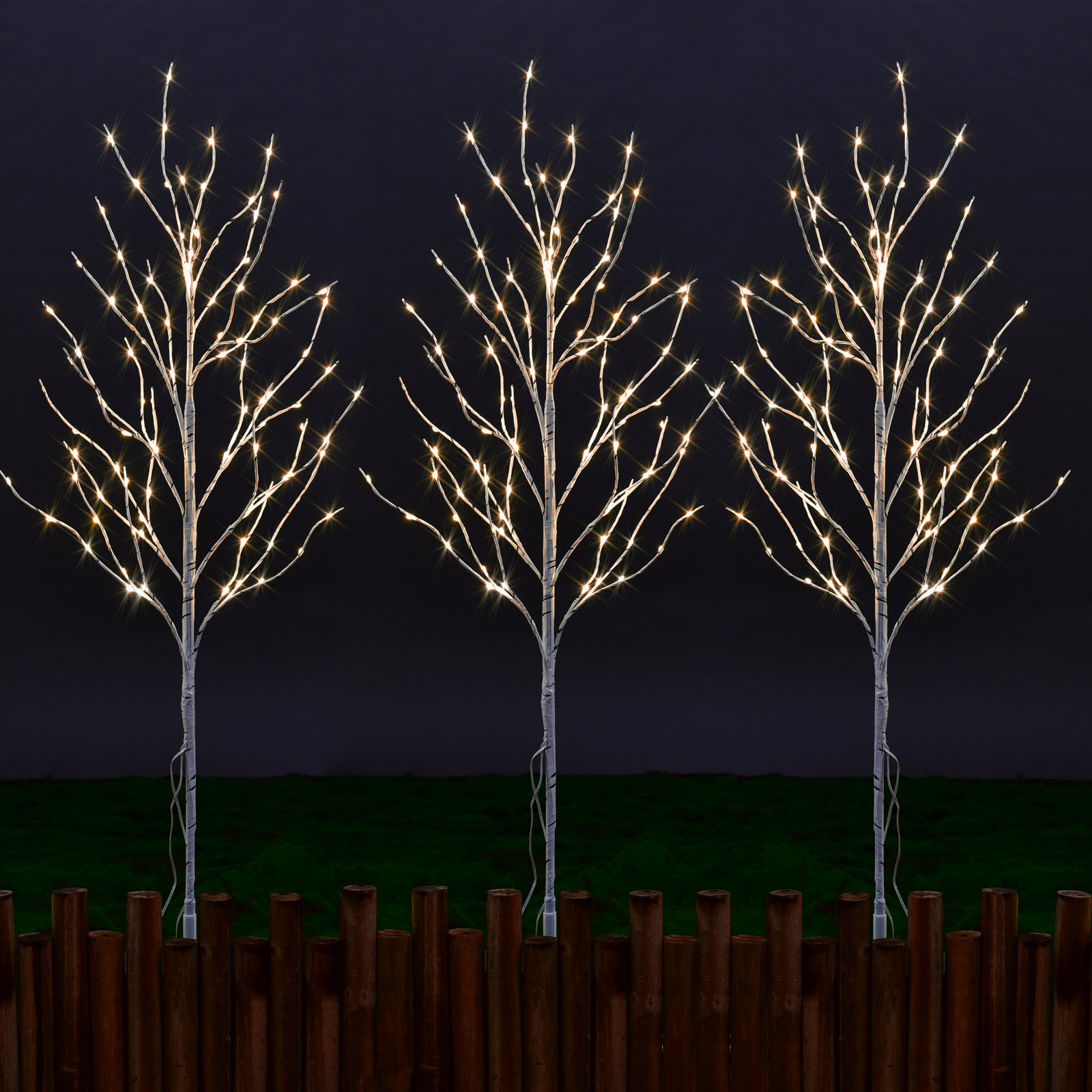 41'' LED Lighted Trees & Branches, White