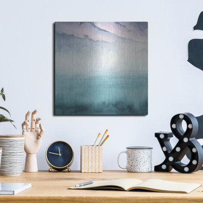 «Dusk on the Bay I» par Grace Popp, verre d'art mural en métal
