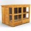 Powersheds 12 x 6ft Timber Tongue & Groove Pent Potting Shed, Double Doors